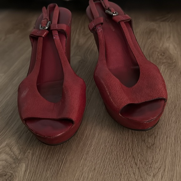 Roberto Del Carlo Elegant Red Women's Wedge Sandals - Picture 4 of 9